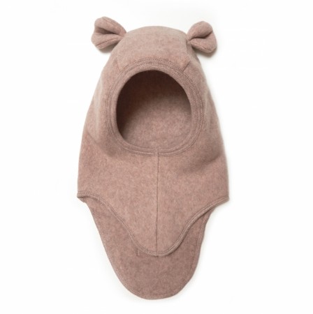 Teddy balaclava cottonfleece, ash rose, Huttelihut