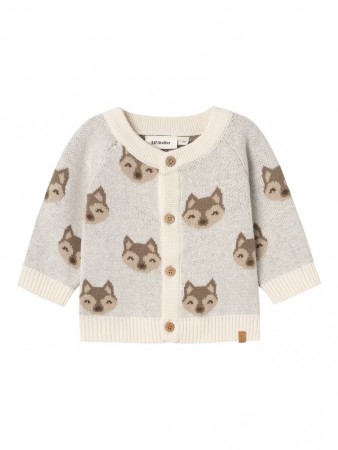 Lamoe knit cardigan, birch, Lil Atelier 