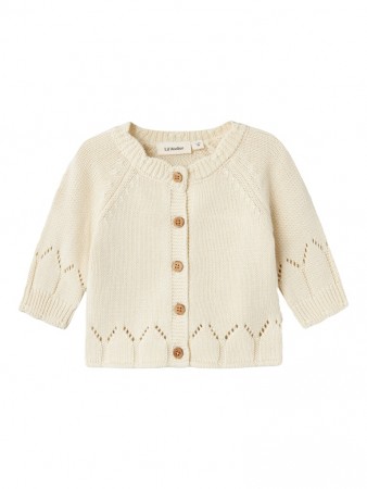 Ramla knit cardigan baby, turtledove, Lil Atelier