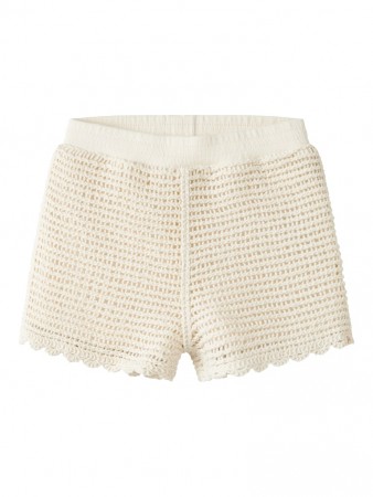 Flora knit shorts, coconut milk, Lil Atelier