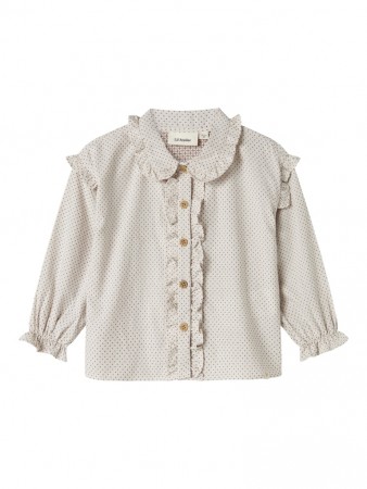 Olena loose shirt, pastel parchment, Lil Atelier 