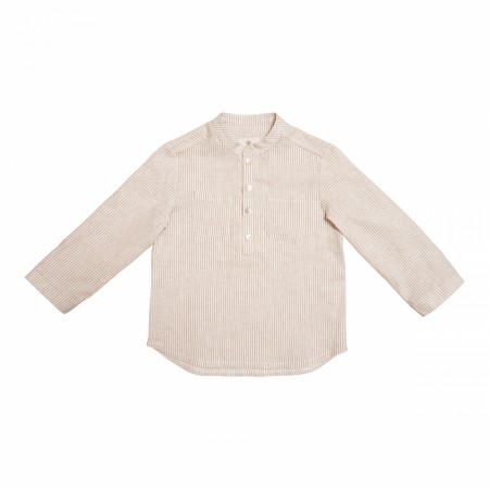 Emil striped shirt, camel, Huttelihut