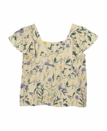 Elmo blouse, sandshell aop, Lil Atelier