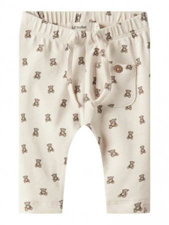 Gayo reg pant, turtledove/teddybear, Lil Atelier 