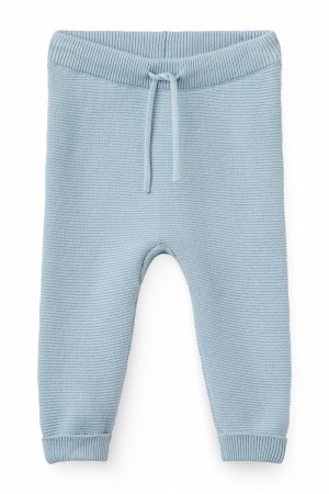 Cotton baby leggings, dusty blue, Copenhagen colors