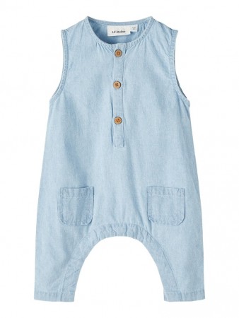 Daley loose denim suit baby, light blue, Lil Atelier