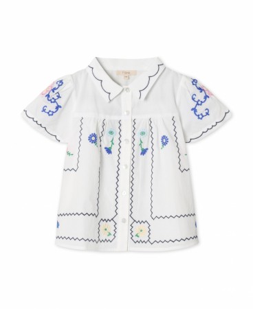 Hirse blouse, cloud dancer, Fliink