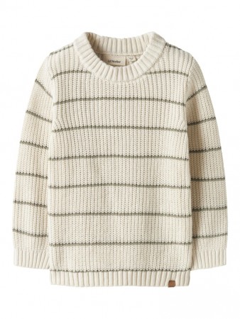 Emlen knit stripes, coconut milk, Lil Atelier
