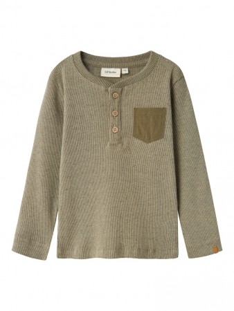 Barbar slim top, moss gray, Lil Atelier