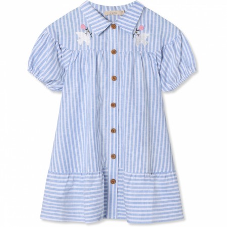 Vira dress, dream blue/cloud dancer, Fliink