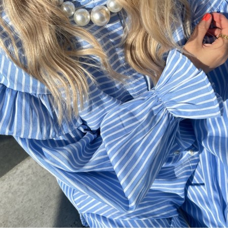 Sea breeze blouse, blue, Stories from the atelier by CS