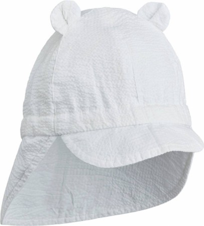 Gorm seersucker sun hat, crisp white, Liewood