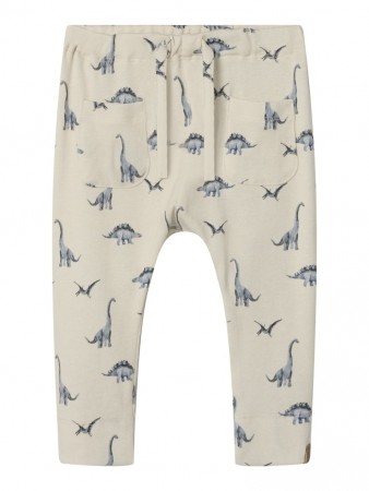 Geo loose pant, turtledove/dino, Lil Atelier