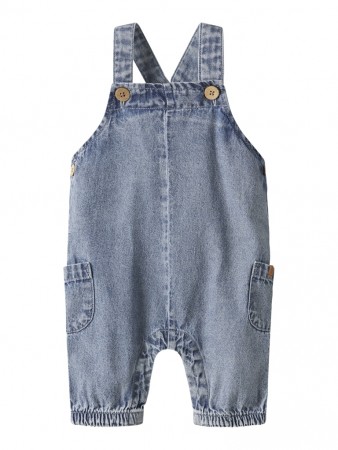 Taya loose denim overall, medium blue, Lil Atelier