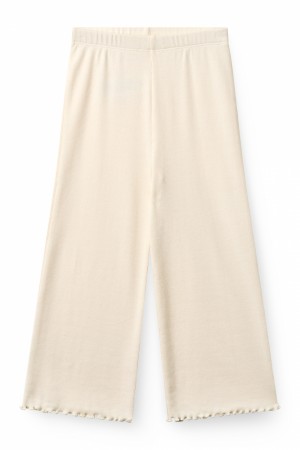 Modal rib wide pant, cream, Copenhagen colors