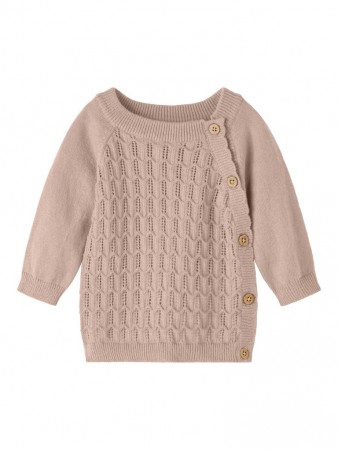 Dija wrap knit, rose dust, Lil Atelier