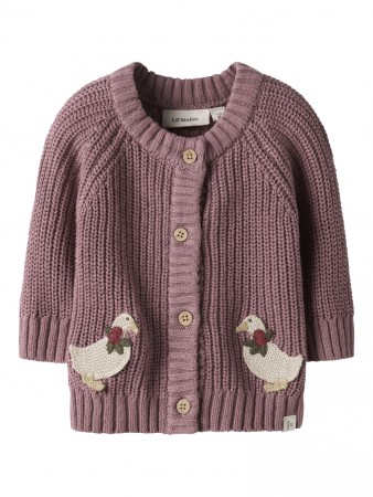 Emlen knit cardigan baby, nostalgia rose, Lil Atelier