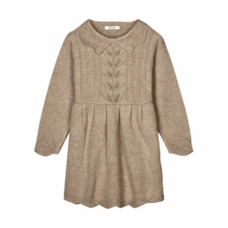 Lilly knit dress, fossil, Fliink FORHÅNDSBESTILLING