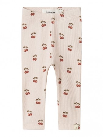 Lavo slim leggings baby, silver peony/cherry, Lil Atelier