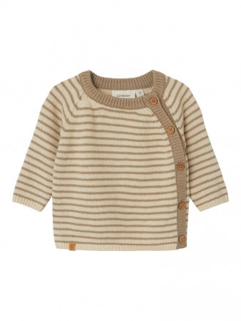 Loro wrap knit, wood ash, Lil Atelier