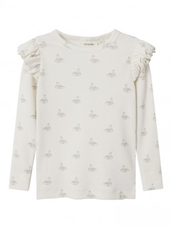 Gavo slim top, swan, Lil Atelier