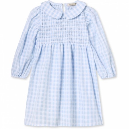 Pari dress, dream blue check, Fliink