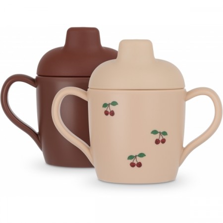 Sippy cup 2-pack, cherry, Konges sløjd