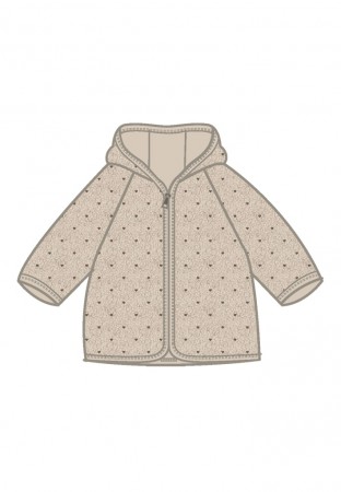 Nalo loose jacket baby, turtledove/hearts, Lil Atelier
