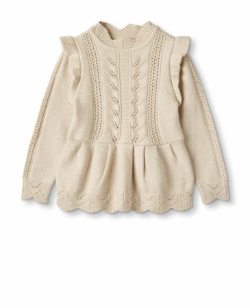 Alilly peplum pullover, sandshell, Fliink