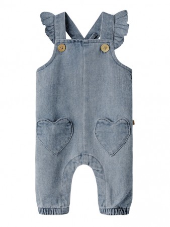 Lulia loose denim overall, medium blue, Lil Atelier