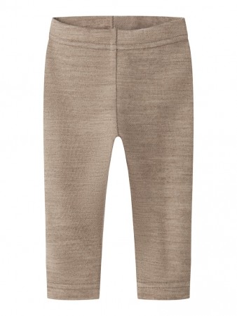 Nilo wo/mo slim leggings baby, sepia tint melange, Lil Atelier