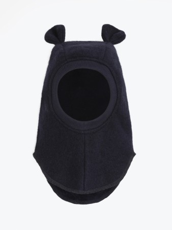 Balaclava ears wool, dark navy, Huttelihut
