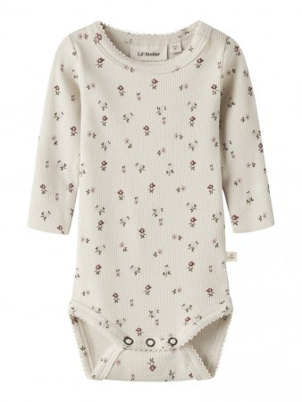 Gago slim body, turtledove/floral, Lil Atelier