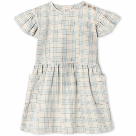 Cha cha dress, sandshell check, Fliink