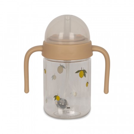 Baby bottle with handle, lemon, Konges sløjd