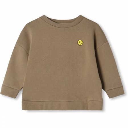 Alvin smiley sweatshirt, pine bark, Fliink