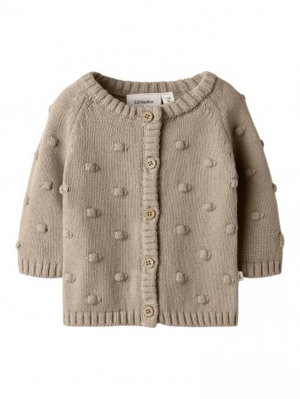 Gable knit cardigan baby, Oxford tan, Lil Atelier 
