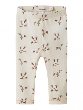 Layo slim leggings baby, turtledove/rosehip, Lil Atelier