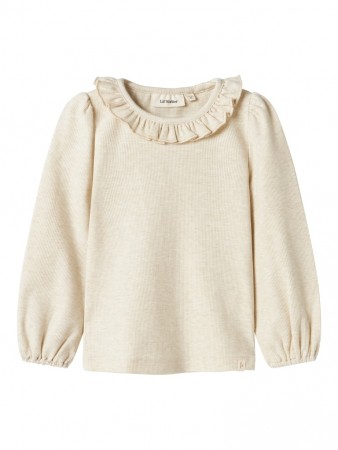 Darla slim top, turtledove/melange, Lil Atelier