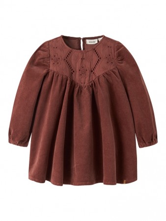 Onellas loose cord dress, mahogany, Lil Atelier