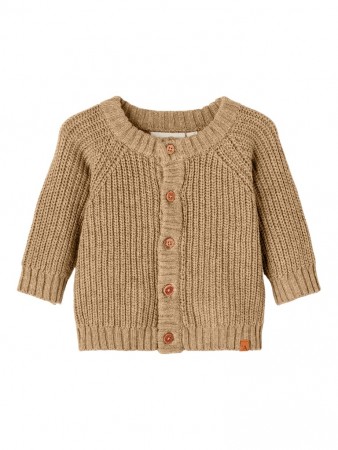 Emlen knit cardigan baby, iced coffee, Lil Atelier
