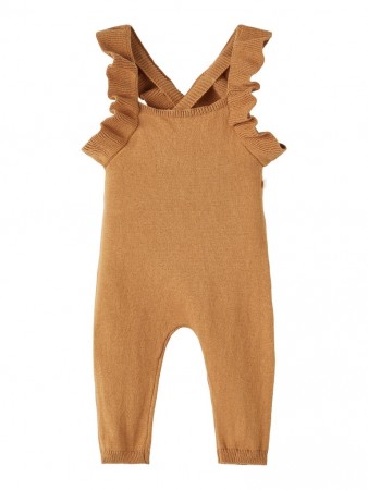 Dija knit overall, chipmunk, Lil Atelier