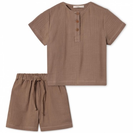 Cha cha shorts set, pine bark, Fliink