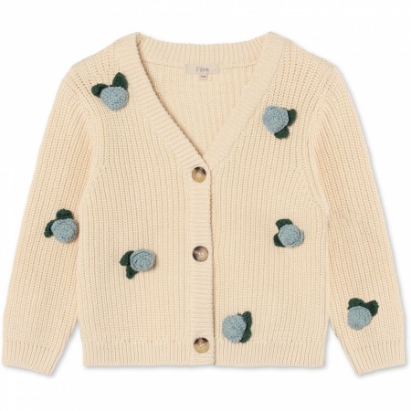 Cool flower cardigan, sandshell, Fliink