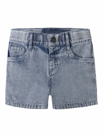 Funda loose denim shorts, medium blue denim, Lil Atelier