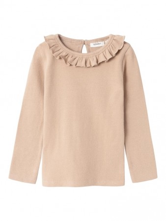 Thora slim top, nougat, Lil Atelier