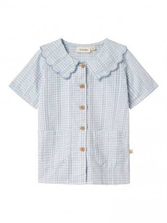 Hazelle loose shirt, zen blue, Lil Atelier