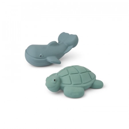 Ned bath toys 2-pack, peppermint/whale blue mix, Liewood