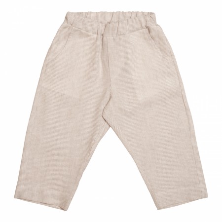 Bux pants striped woven, camel, Huttelihut