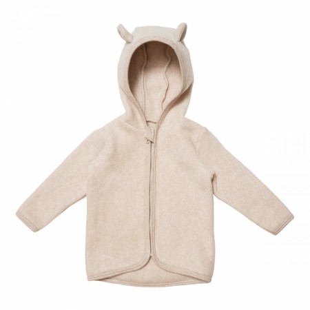 Fluffy jacket cotton fleece, camel, Huttelihut
